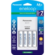 Panasonic Eneloop Charger + 4x AA 2000mAh Rechargeable Batteries