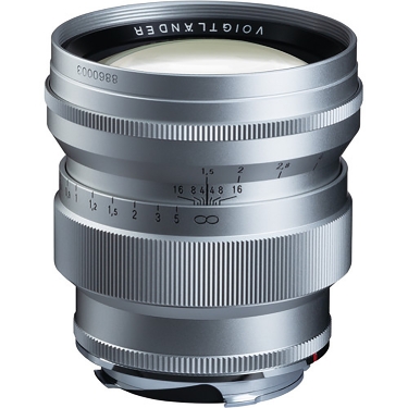 Voigtlander Nokton 75mm f/1.5 Aspherical Lens Silver (M-MOUNT)