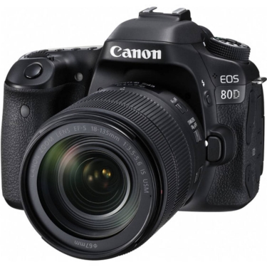 Canon EOS 80D DSLR with 18-135mm IS USM Lens - Open Box