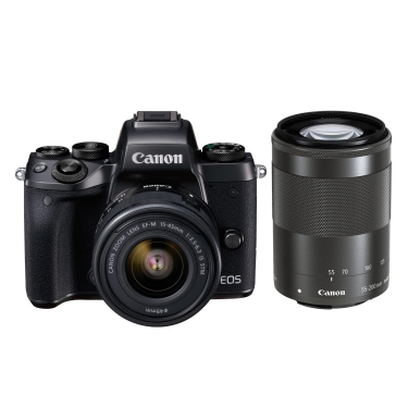 Canon M5 Camera with EF-M 15-45mm and EF-M 55-200mm Lenses
