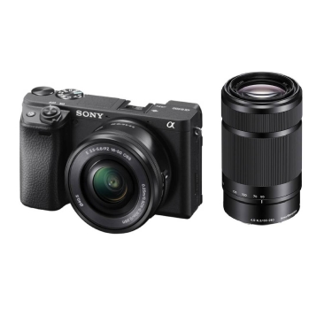 Sony A6400 Camera with 16-50mm and 55-210mm Lenes (black)