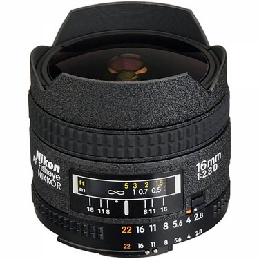 Nikon AF-D 16mm F2.8 Fisheye Lens - Open Box
