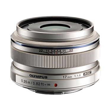 OM System PEN MSC 17mm F1.8 Micro Four Thirds Mount Lens (silver)