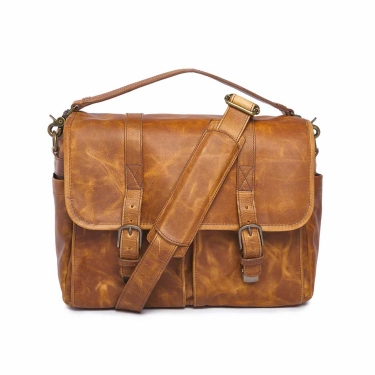 ONA The Brixton Leather Messenger Bag (Anique Cognac)