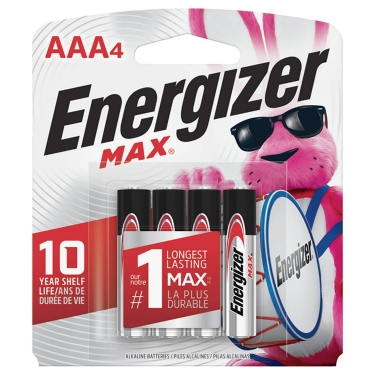 Energizer Max AAA Batteries - 4 pack