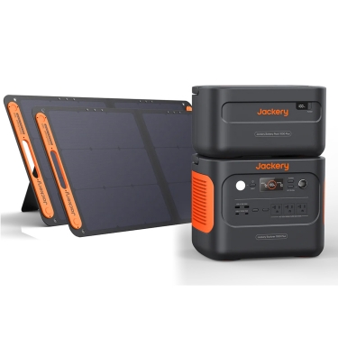 Jackery Explorer 1000 Plus with Battery Pack & 2x 100W SolarSaga Solar Panels