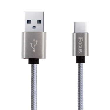 iFocus 3-in-1 1.2m Charge & Sync Cable (Silver) (USB-C/Micro/Lighting)
