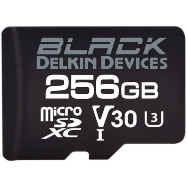 Delkin Black 256GB micro SDHC 90MB/s UHS I V30 Card