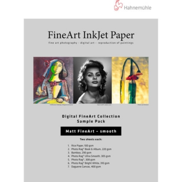 Hahnemuhle Matte Smooth FineArt Inkjet Paper Sample Pack (8.5 x 11