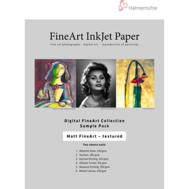 Hahnemuhle Matte Textured FineArt Inkjet Paper Sample Pack (8.5 x 11