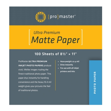 Promaster 8.5x11-inch Matte Paper (100 sheets)