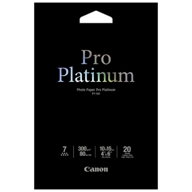 Canon PT-101 Pro Platinum Photo Paper (4x6 Inch, 20 Sheets)
