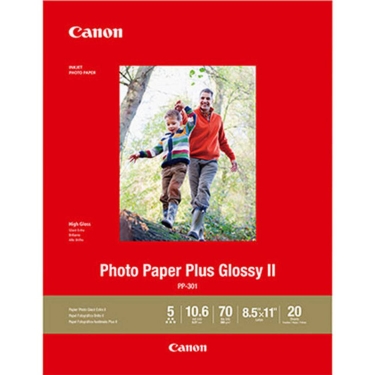 Canon PP-301 Plus Glossy II Photo Paper (8.5x11 Inch, 20 Sheets)