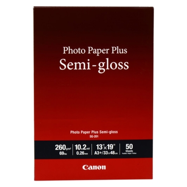 Canon SG-201 Photo Paper Plus Semi-Gloss (13x19 Inch, 50 Sheets)