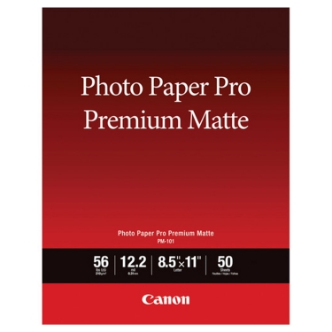 Canon PM-101 Pro Premium Matte Photo Paper (8.5x11 Inch, 50 Sheets)