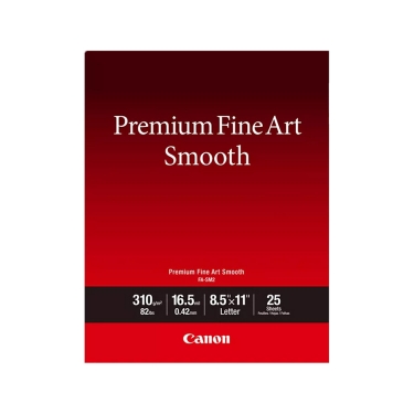 Canon FA-SM2 Fine Art Smooth Photo Paper (8.5x11 Inch, 25 Sheets)