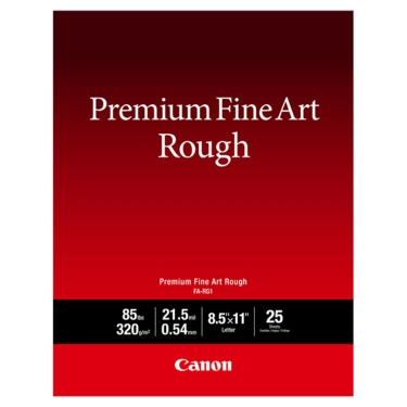 Canon FA-RG1 Premium Fine Art Rough Photo Paper (8.5x11 Inch, 25 Sheets)