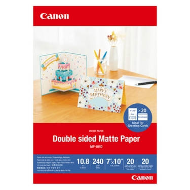Canon MP-101D Double-Sided Matte Photo Paper (7x10 Inch, 20 Sheets)