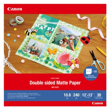 Canon MP-101D Double-Sided Matte Photo Paper (12x12 Inch, 30 Sheets)