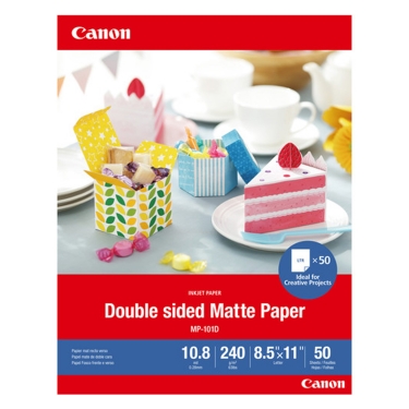 Canon MP-101D Double-Sided Matte Photo Paper (8.5x11 Inch, 50 Sheets)
