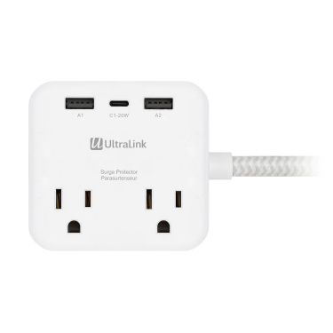 Ultralink Performance Surge Protector 2 AC Outlet & 3 USB Ports