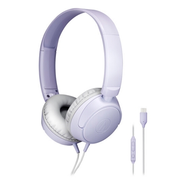 Audio-Technica ATH-S120C On-Ear USB-C Headphones (Light Violet)