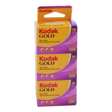 Kodak Gold ISO 200 Colour Negative 35mm Film (3 Roll Pack)