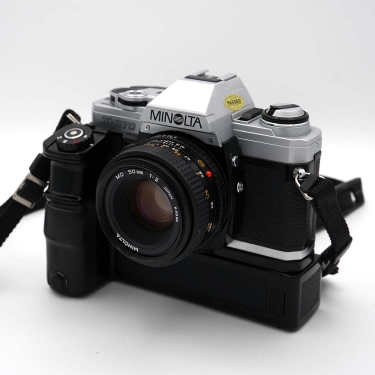 Minolta X-370 35mm Film SLR Camera with 50mm f2 Lens & Motor Drive 1 (BGN) Used
