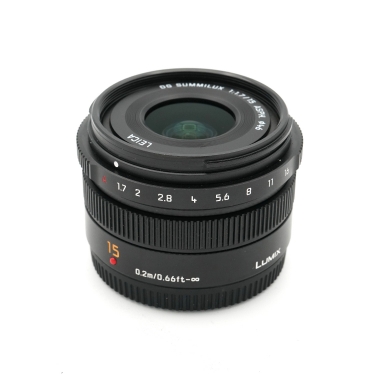 Panasonic 15mm F1.7 Leica Summilux DG ASPH Lens for Micro Four Thirds Mount - Used