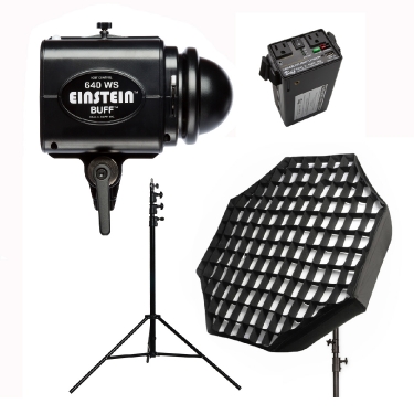 Paul C. Buff Einstein 640WS + Vagabond Mini Lithium + Cyber Commander + 13 Air-Cushioned Stand + 35 Inch Octobox W/Grid (EX) Used