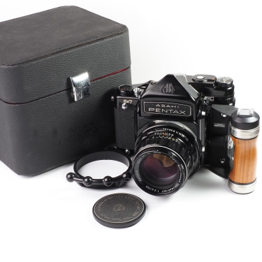 Pentax 6X7 + 105mm F2.4 + TTL Prism + Wood Grip + Quick Focus Ring (EX+)(FULL CLA) Used