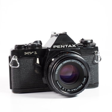 Pentax MV1 + Pentax-M 50mm F2 (BGN)(New Seals) Used Film Camera