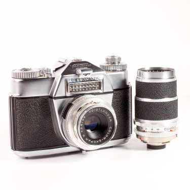 Voigtlander Bessamatic Deluxe 35mm Film Camera with Color-Skopar 50mm F2.8 & Super-Dynarex 135mm F4 Lens (BGN) Used