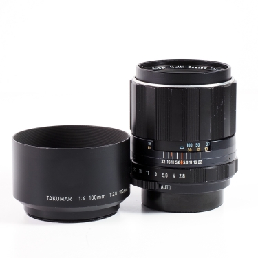 M42 Pentax S-M-C Takumar 105mm F2.8 + Hood (BGN) Used