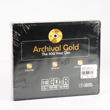 Delkin Archival Gold CD-R (Pack of 10)(LN)(NOS) used