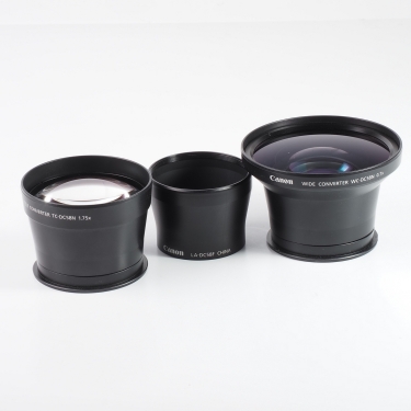 Canon WC-DC58N + TC-DC58N converter lens set + LA-DC58F adapter (A610, 620, 630, 640)(EX+) used