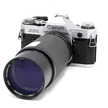 Canon AE-1 35mm Film SLR Camera with Sun Zoom 70-210mm f3.6 Lens (BGN) Used