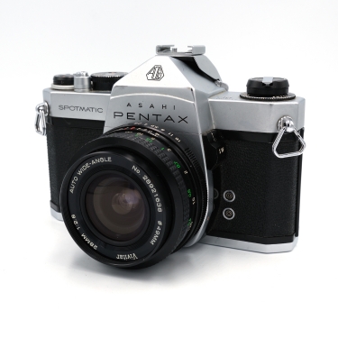 Pentax Spotmatic SP 35mm Film SLR Camera with Vivitar 28mm F2.8 - Used