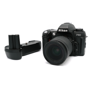 Nikon F80 35mm Film SLR Camera with AF 28-80mm F3.5-5.6 Lens & MB-15 Battery Pack (EX-) USED
