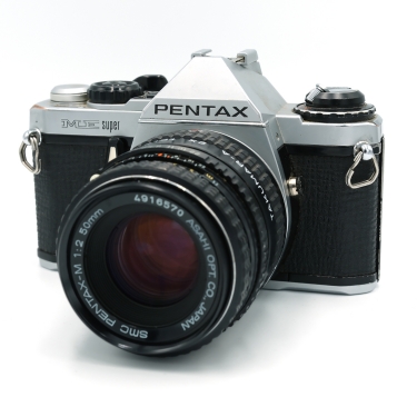 Pentax ME Super 35mm Film SLR Camera with 50mm F2.0 Lens & Takumar-A 2x Teleconverter - Used