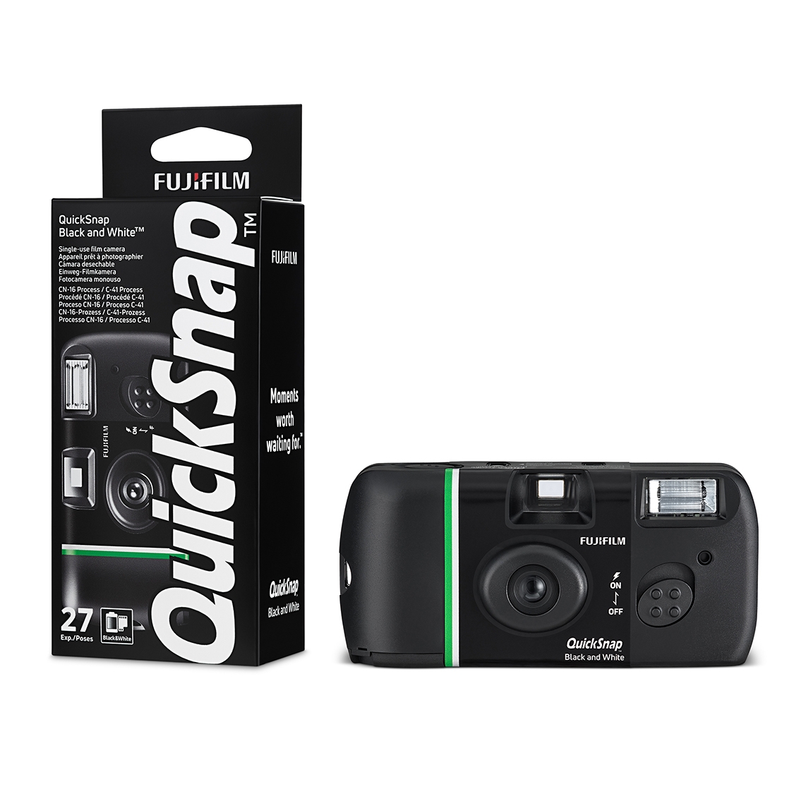 Fujifilm QuickSnap Black & White 400 ISO 35mm Film Disposable Camera (27 Exposures)