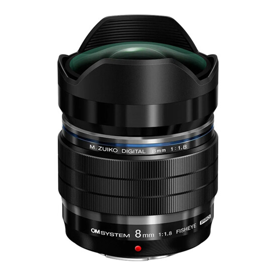 OM System Micro Four Thirds Mount ED 8mm F1.8 Fisheye Pro Lens (Black)