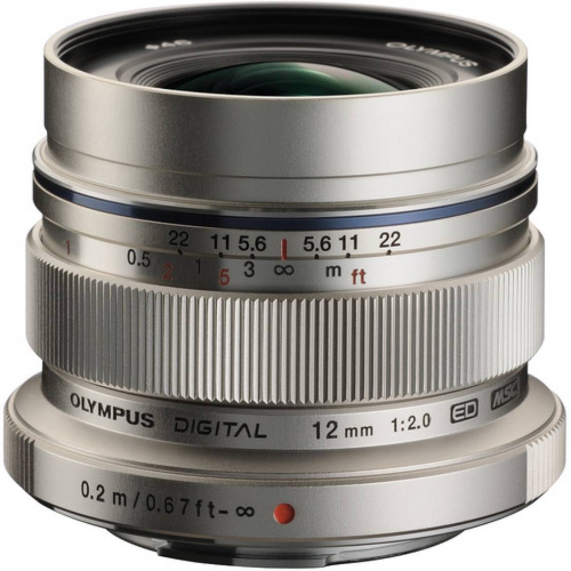 Olympus MSC 12mm F2.0 Lens (silver) - Open Box