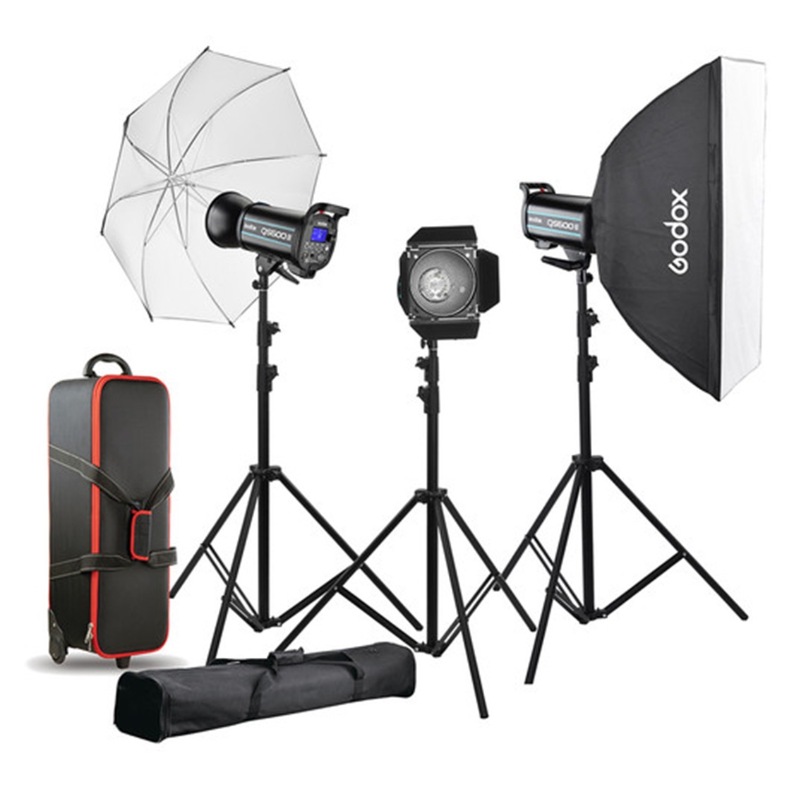 Godox QS600II 600W 3-Light Studio Flash Kit