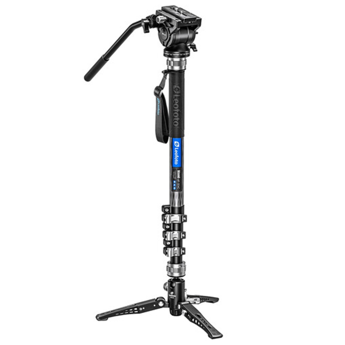 Leofoto MF-324CL Clip Lock Carbon Fiber Monopod with Fluid Head
