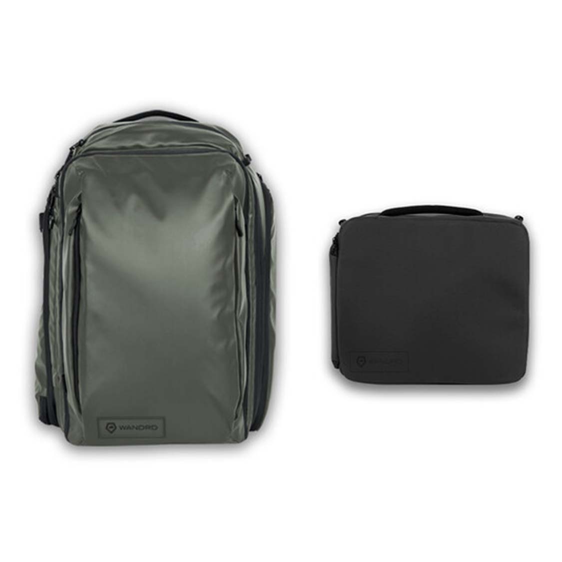 WANDRD Transit Travel Backpack with Essential Bundle Camera Cube (Green, 35L)