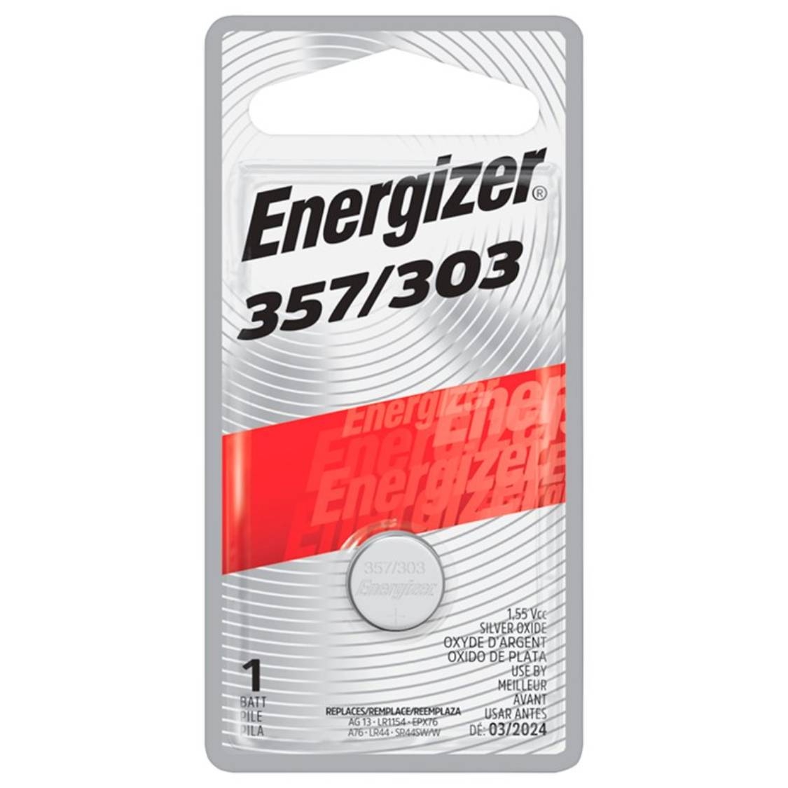 Energizer 357 Battery (SR44P, G13, MS76)