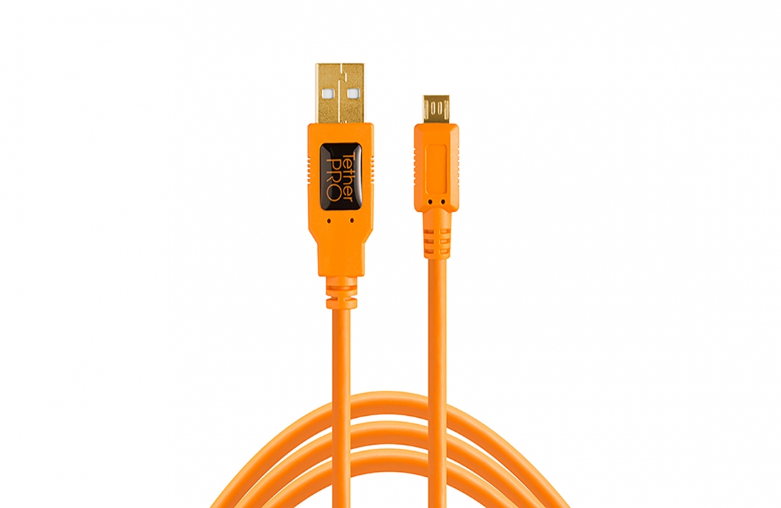 Tether Tools Tetherpro USB 2.0 To Micro-B 5-Pin (4.6M) High Visibility Orange