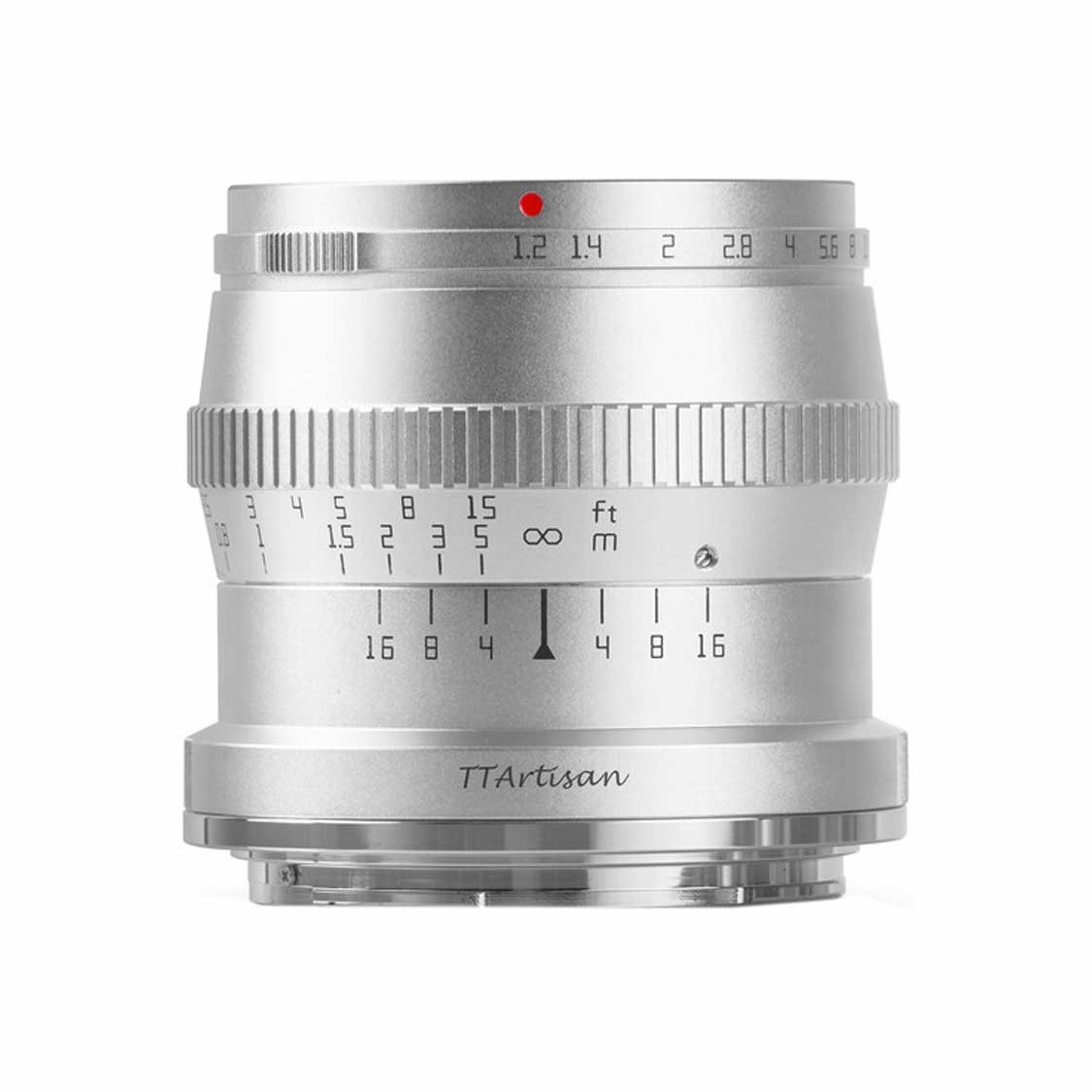 TTArtisan APS-C 50mm F1.2 Lens for Micro Four Thirds Mount (Silver)