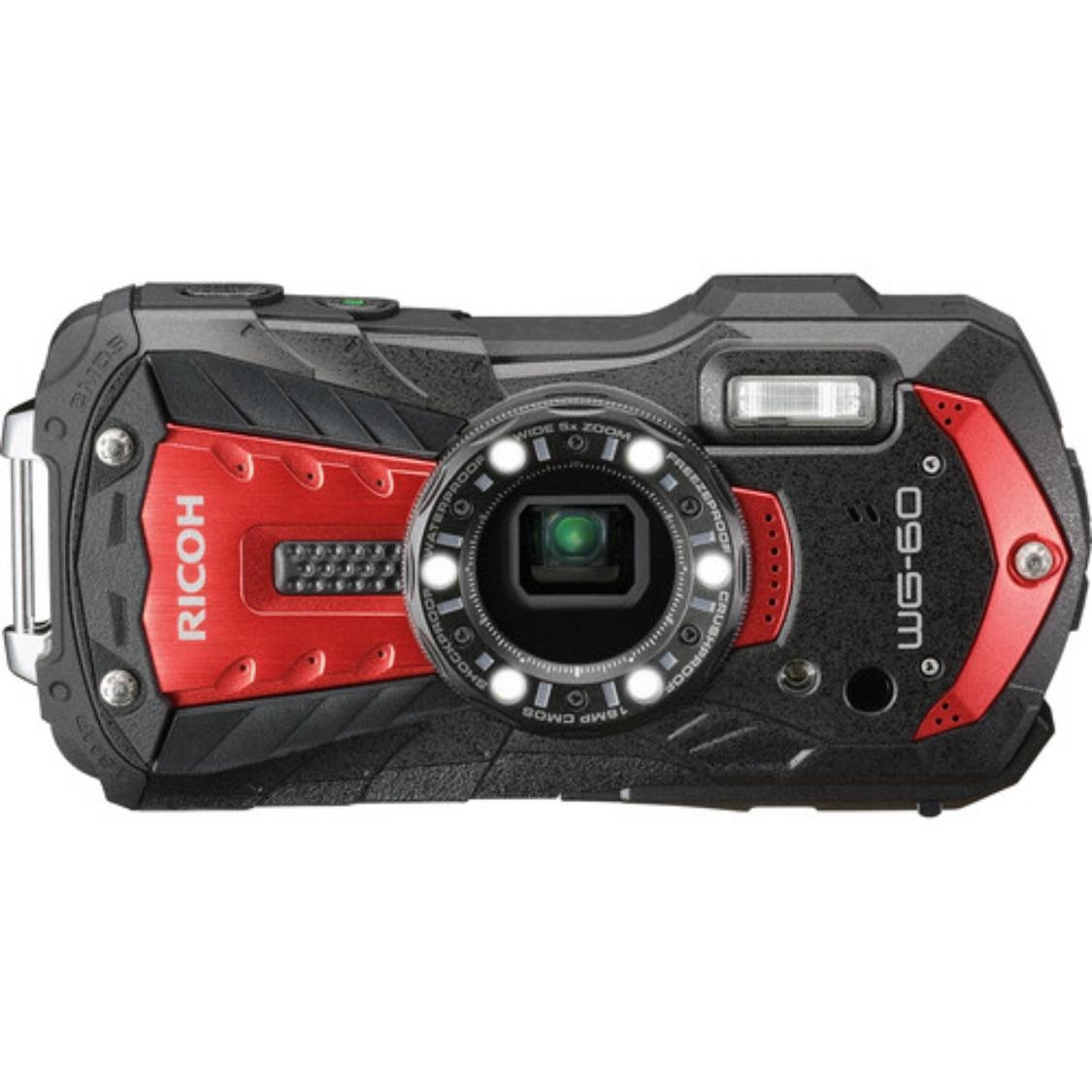 Ricoh WG-60 Waterproof Digital Camera (red) - Open Box